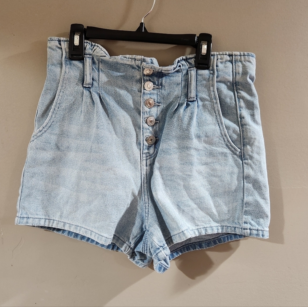 American Eagle Mom Short Size 14 In Light Blue